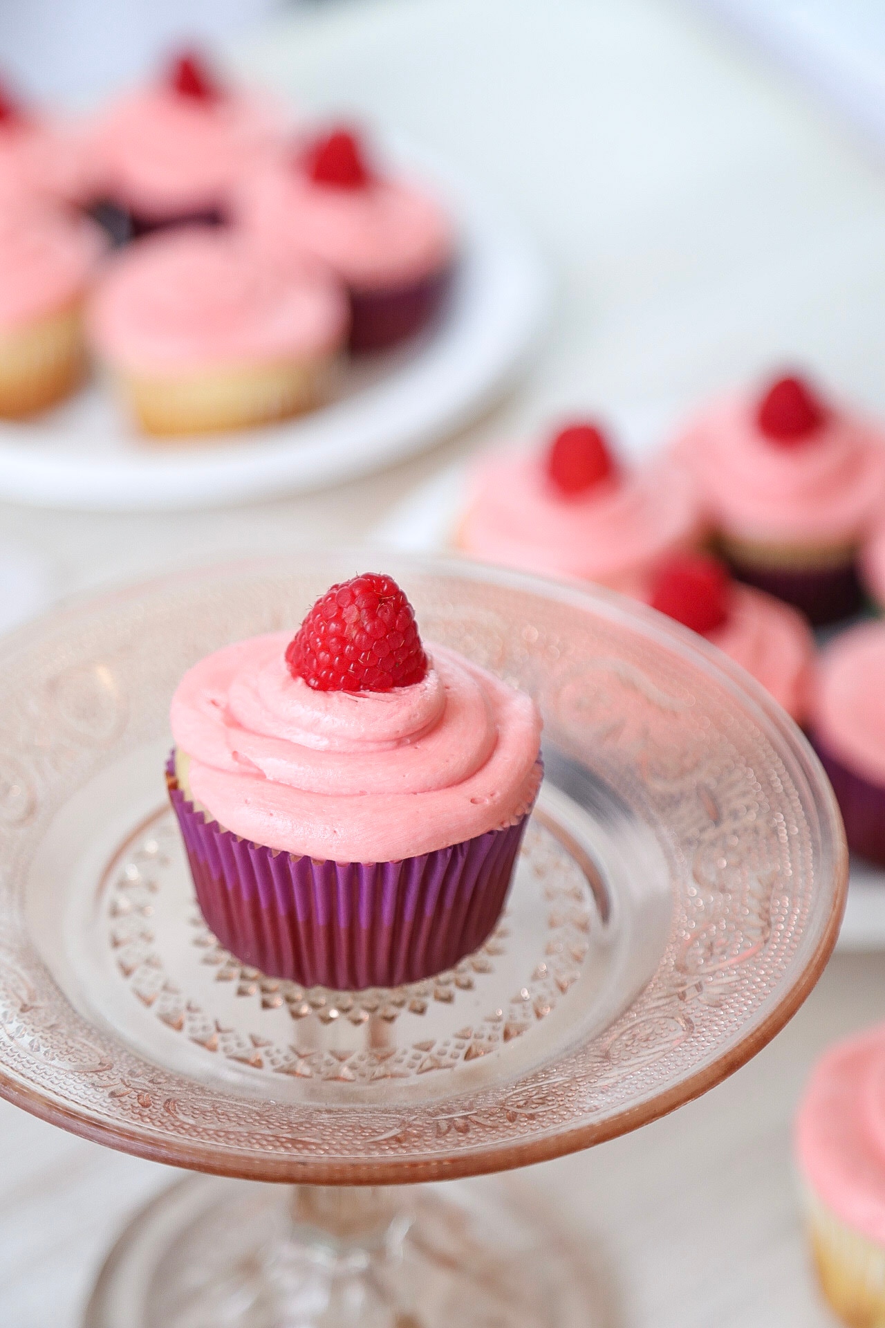 Collagen Cupcakes with Pink Frosting